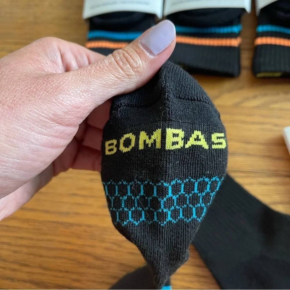 NEW Bombas Tall Socks Black Bundle of 5 Size XS NWT